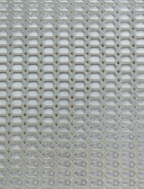 Slot & Diamond stainless 2 X 1m with black backing mesh cut to size 1