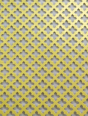 Fancy Cross brass 1X1m with black backing mesh 1