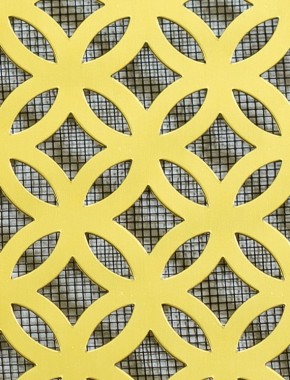 Inner Circle Gold anodised 1X1m with black backing mesh cut to size